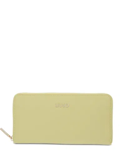 Liu •jo Large Logo-plaque Wallet In Green