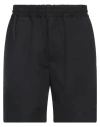 Liu •jo Man Man Shorts & Bermuda Shorts Black Size 26 Cotton, Elastane