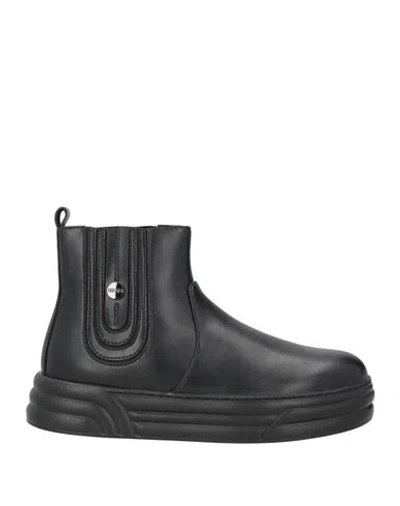 Liu •jo Woman Ankle Boots Black Size 7 Textile Fibers, Elastic Fibres