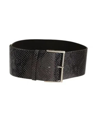 Liu •jo Woman Belt Black Size M Cow Leather