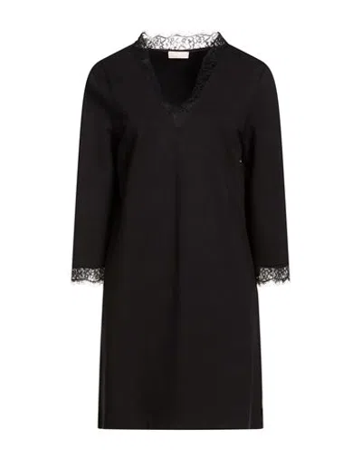 Liu •jo Woman Mini Dress Black Size 8 Viscose, Polyamide, Elastane