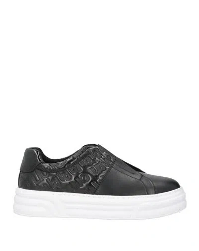 Liu •jo Woman Sneakers Black Size 7 Textile Fibers