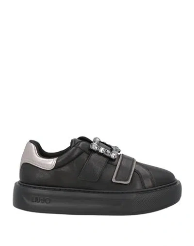 Liu •jo Woman Sneakers Black Size 5 Textile Fibers In Black