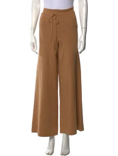 Pre-owned Live The Process Wide Leg Pants In Brown