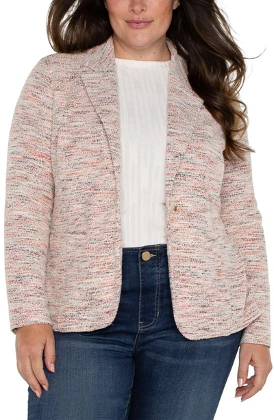 Liverpool Los Angeles Bouclé Fitted Blazer In Lava Flw Boucle