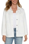 Liverpool Los Angeles Denim Shirt Jacket In Bright White