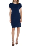 Liverpool Los Angeles Short Sleeve Sheath Dress In Galaxy