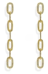 Liza Schwartz Love Link Drop Earrings In Gold