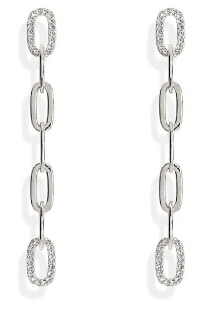 Liza Schwartz Love Link Drop Earrings In Silver