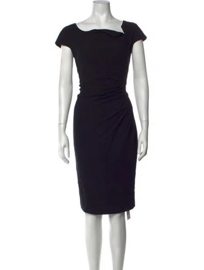 Pre-owned Lk Bennett Bateau Neckline Knee-length Dress In Black
