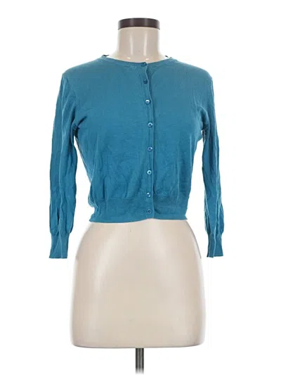 Pre-owned Lk Bennett Cardigan Sweater In Teal