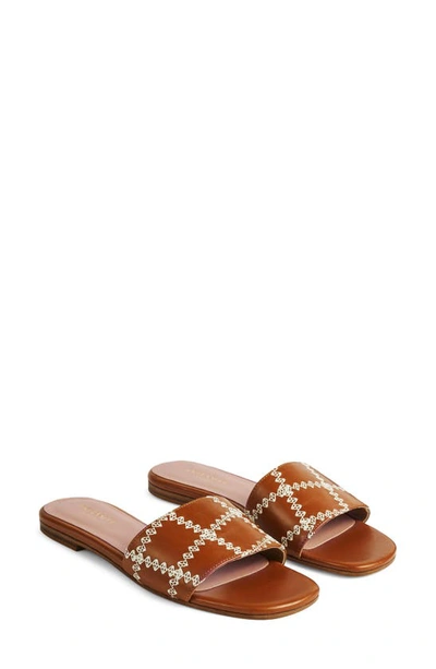 Lk Bennett Hema Slide Sandal In Saddle