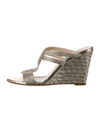 Pre-owned Lk Bennett Jute Sandals In Gold/metallic