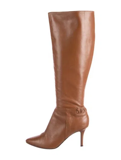 Pre-owned Lk Bennett Leather Boots In Brown