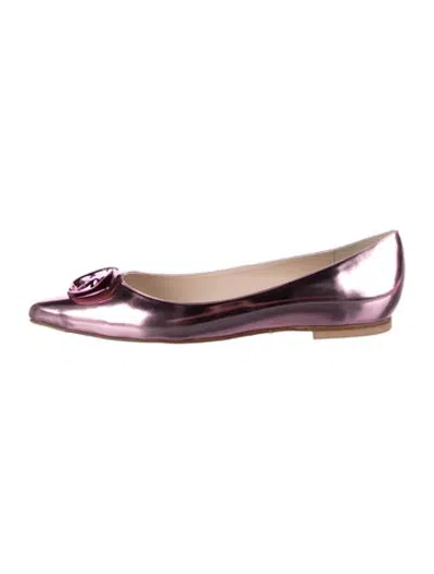Pre-owned Lk Bennett Patent Leather Ballet Flats In Purple