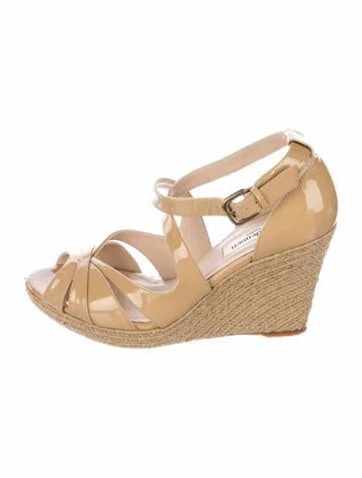 Pre-owned Lk Bennett Patent Leather Sandals In Neutrals