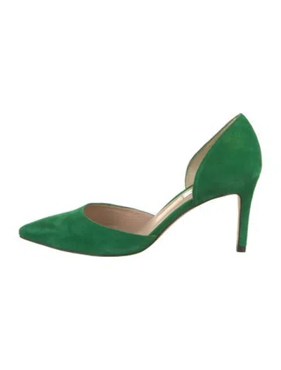 Pre-owned Lk Bennett Suede Pumps In Green