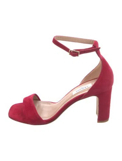 Pre-owned Lk Bennett Suede Sandals In Burgundy