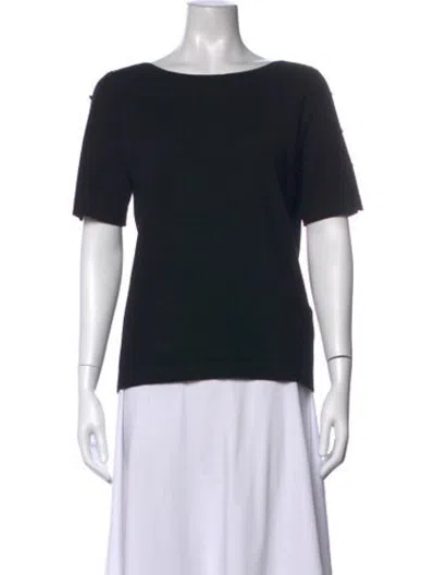 Pre-owned Lk Bennett Wool Bateau Neckline Sweater In Black