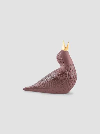Lladrò Starling I Porcelain Figurine In Purple