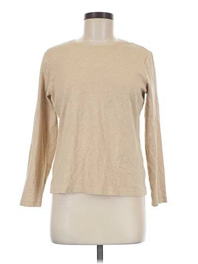 Pre-owned L.l.bean 3/4 Sleeve T-shirt In Tan