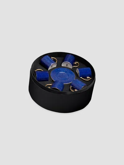 L'objet 6-pack Lapis Espresso Cup & Saucer Set