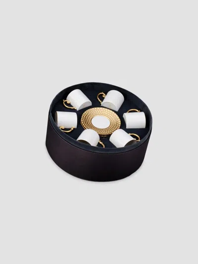 L'objet Aegean 6-piece Espresso Cup & Saucer Set In Gold
