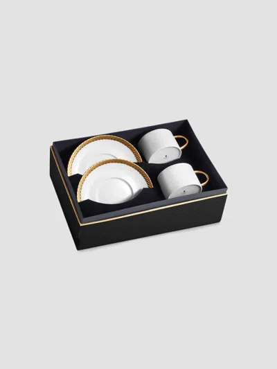 L'objet Corde 4-piece Teacups & Saucers Set In Gold