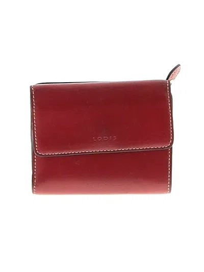 Pre-owned Lodis Leather Wallet In Burgundy