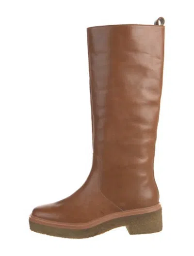 Pre-owned Loeffler Randall Leather Boots In Brown