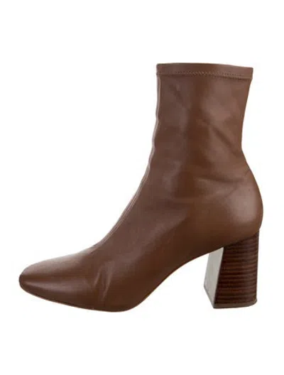 Pre-owned Loeffler Randall Leather Boots In Brown