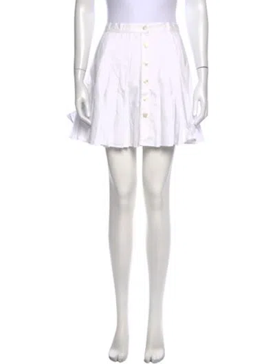 Pre-owned Loeffler Randall Mini Skirt In White