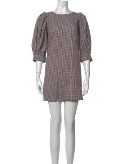 Pre-owned Loeffler Randall Plaid Print Mini Dress In Multicolor