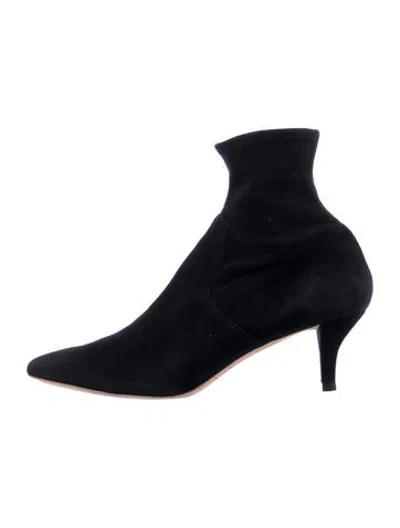 Pre-owned Loeffler Randall Suede Boots In Black