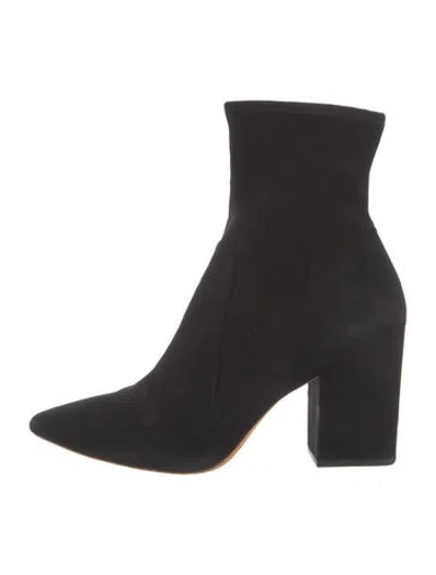 Pre-owned Loeffler Randall Suede Boots In Black