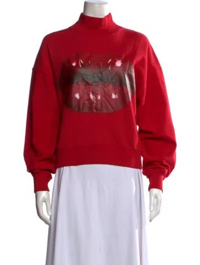 Pre-owned Loewe 2022 Graphic Print Sweatshirt In Red