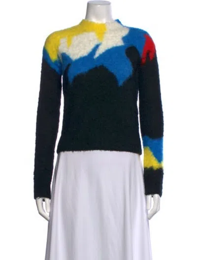 Pre-owned Loewe Anagram Graphic Print Sweater In Black