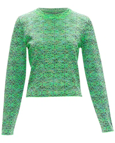 Pre-owned Loewe Anagram Logo Cropped Sweater, Size Int M (authentic Pre-loved)