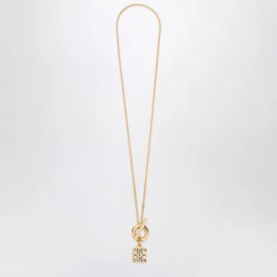 Loewe Anagram Necklace In Gold-plated Silver