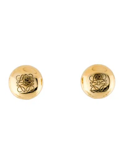 Pre-owned Loewe Anagram Pebble Stud Earrings In Multicolor
