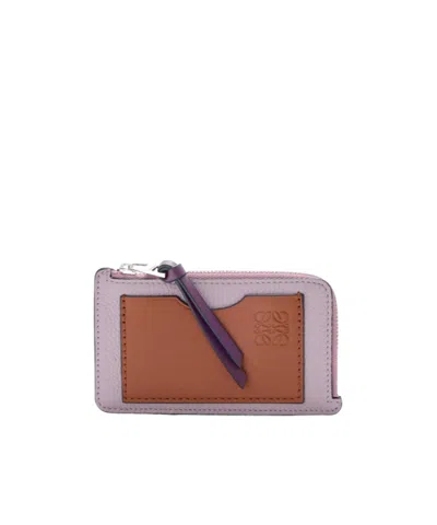 Loewe Anagram Zipped Cardholder In Brown