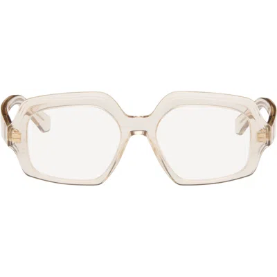 Loewe Beige Anagram Glasses In Shiny Beige