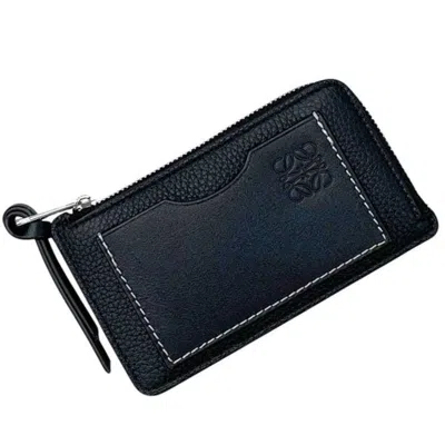 Pre-owned Loewe Black Leather Coin Purse/coin Case ()