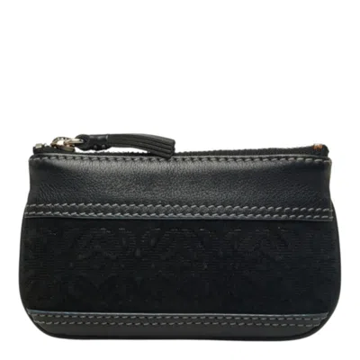 Pre-owned Loewe Black Leather Coin Purse/coin Case ()
