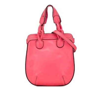 Pre-owned Loewe Calf Leather Fiesta Satchel In Pink