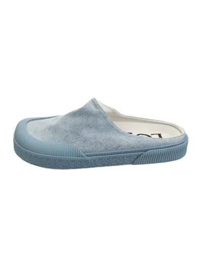 Pre-owned Loewe Denim Loafers In Blue