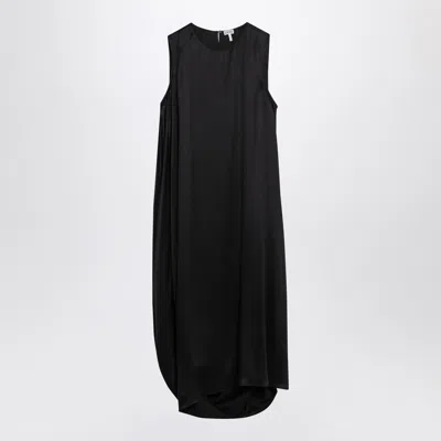 Loewe Draped Black Dress In Silk