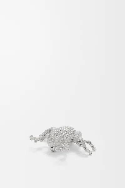 Loewe Frog Brooch For Woman In Silver
