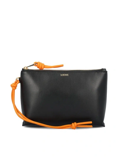 Loewe Knot T Pouch Bag In Black