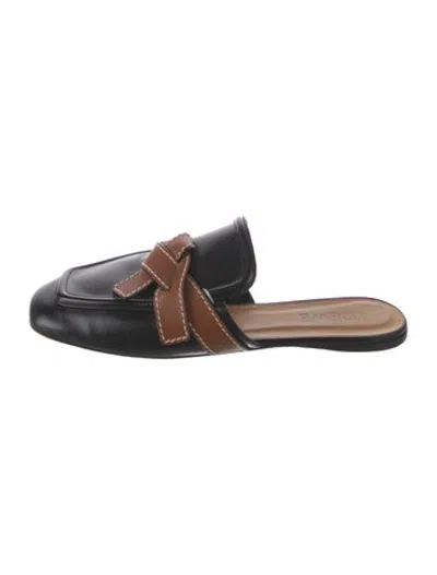 Pre-owned Loewe Leather Loafers In Black/brown